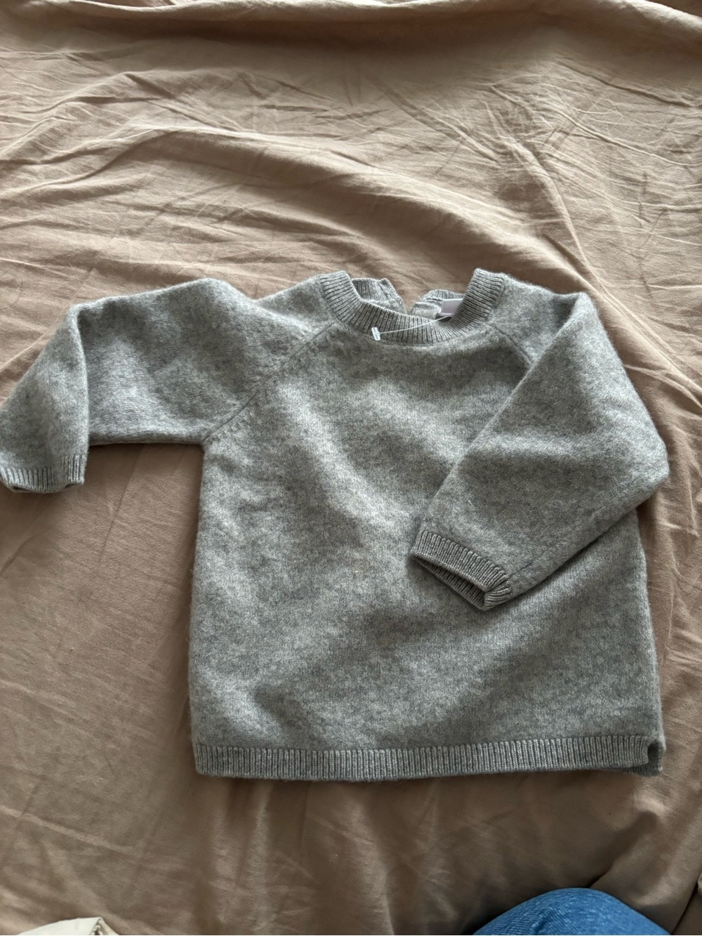 Zara Cashmere Light Gray Knit Sweater